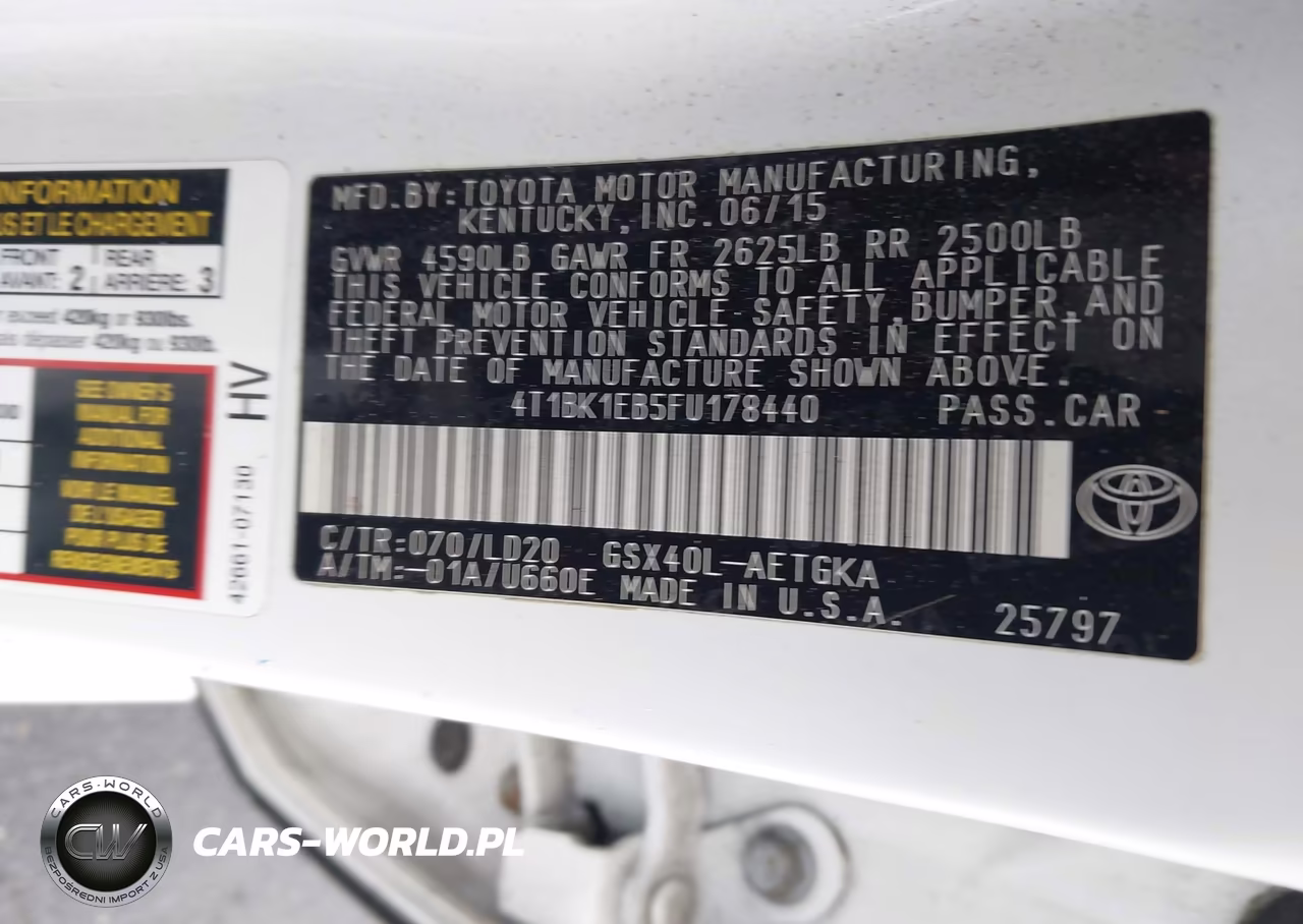 2015 Toyota Avalon Xle VIN:4T1BK1EB5FU178440 - 9