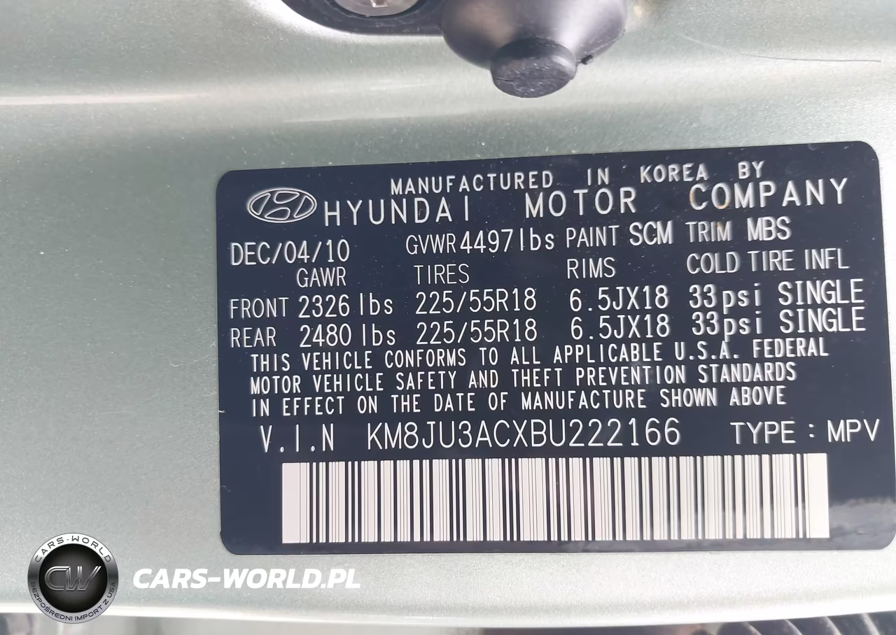 2011 Hyundai Tucson Limited VIN:KM8JU3ACXBU222166 - 9