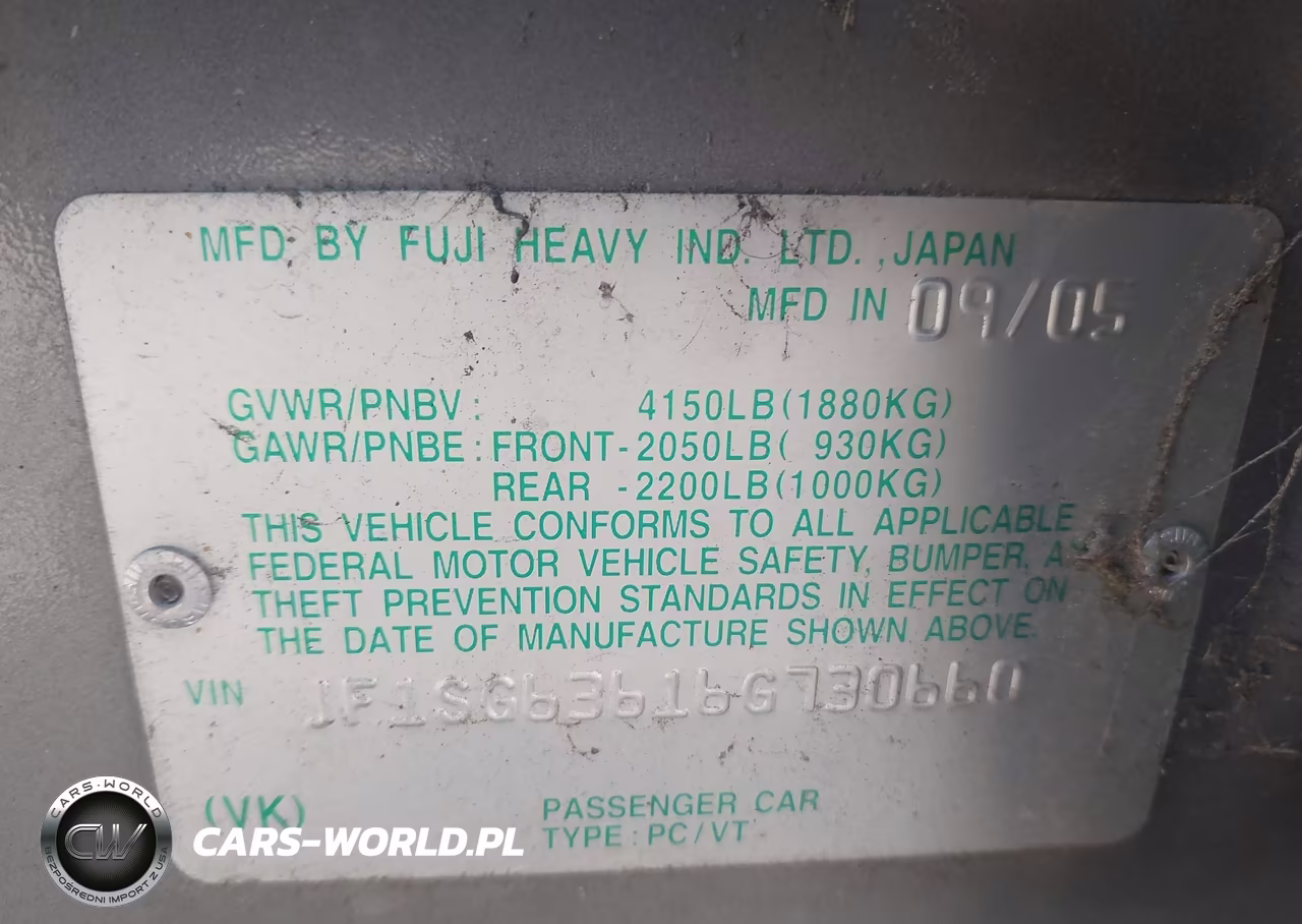 2006 Subaru Forester 2.5X VIN:JF1SG63616G730660 - 9