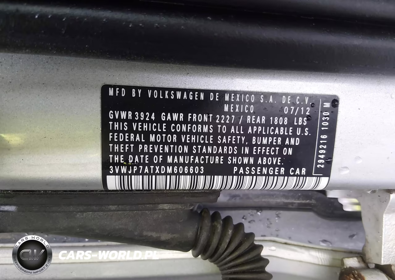 2013 Volkswagen Beetle 2.5L VIN:3VWJP7ATXDM606603 - 9
