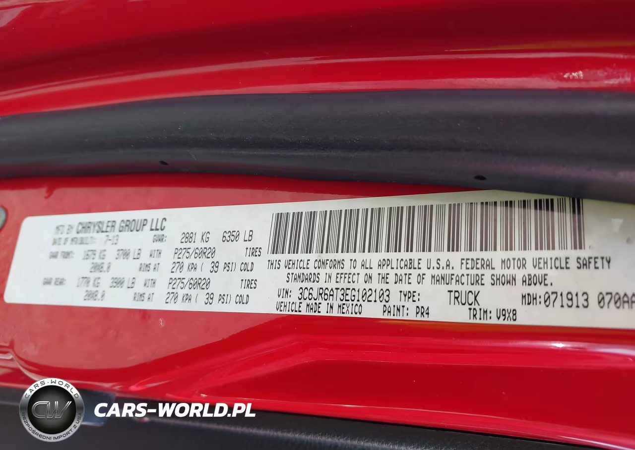 2014 Ram 1500 Express VIN:3C6JR6AT3EG102103 - 9
