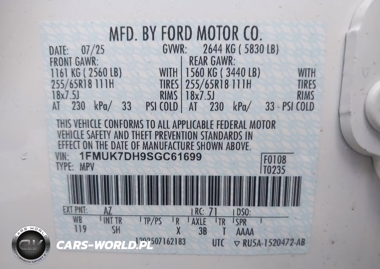 2025 Ford Explorer Active VIN:1FMUK7DH9SGC61699 - 9