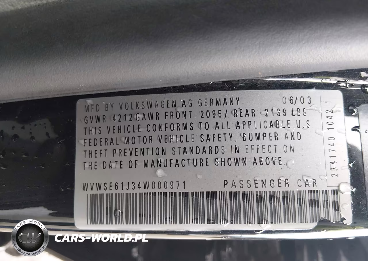 2004 Volkswagen Jetta Gls 1.8T VIN:WVWSE61J34W000971 - 9
