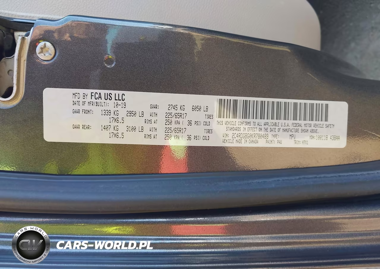 2019 Dodge Grand Caravan Se VIN:2C4RDGBG0KR780489 - 9