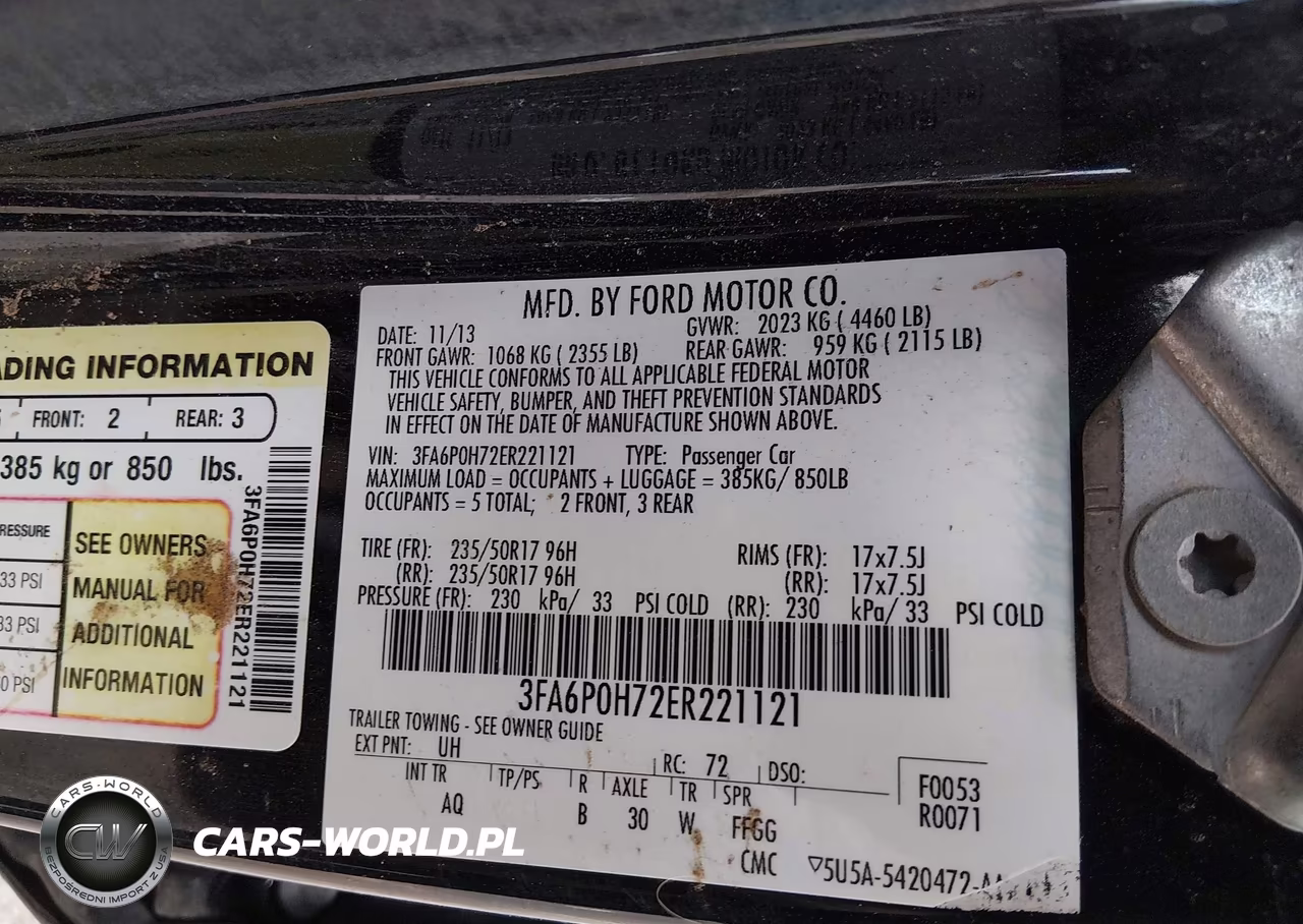 2014 Ford Fusion Se VIN:3FA6P0H72ER221121 - 9