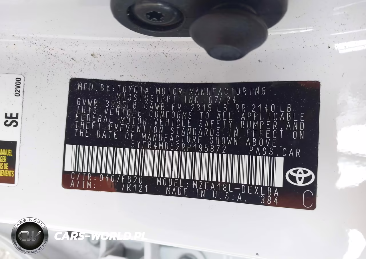2024 Toyota Corolla Le VIN:5YFB4MDE2RP195872 - 9