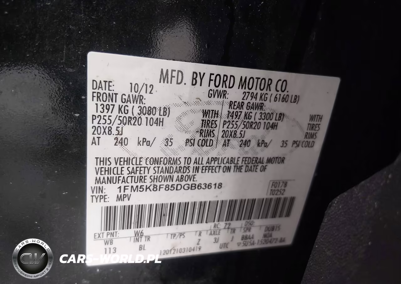 2013 Ford Explorer Limited VIN:1FM5K8F85DGB63618 - 9