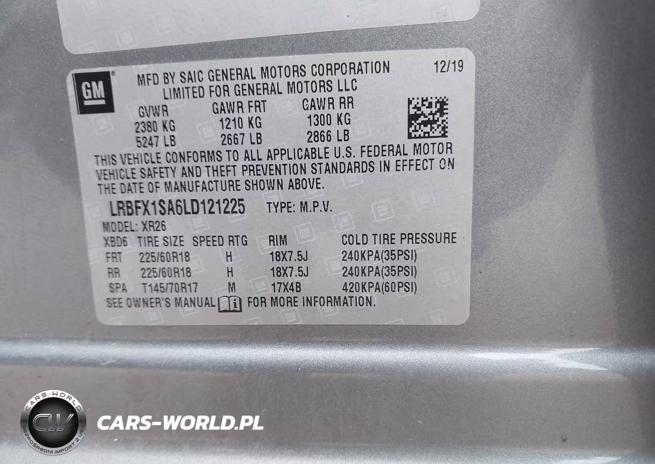2020 Buick Envision Awd Preferred VIN:LRBFX1SA6LD121225 - 9