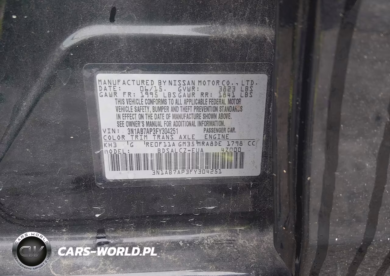 2015 Nissan Sentra S VIN:3N1AB7AP3FY304251 - 9