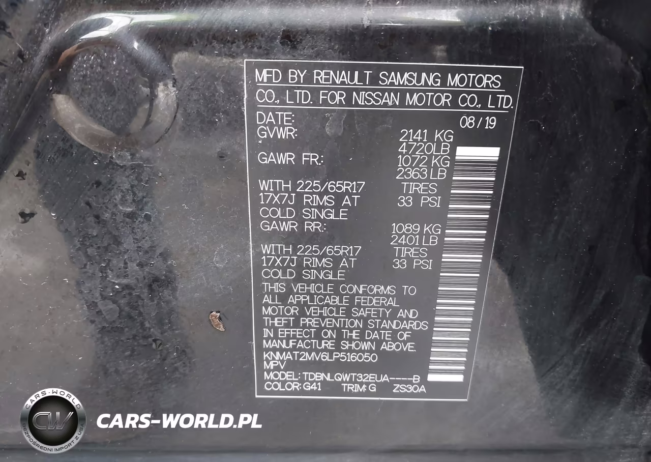 2020 Nissan Rogue Sv Intelligent Awd VIN:KNMAT2MV6LP516050 - 9