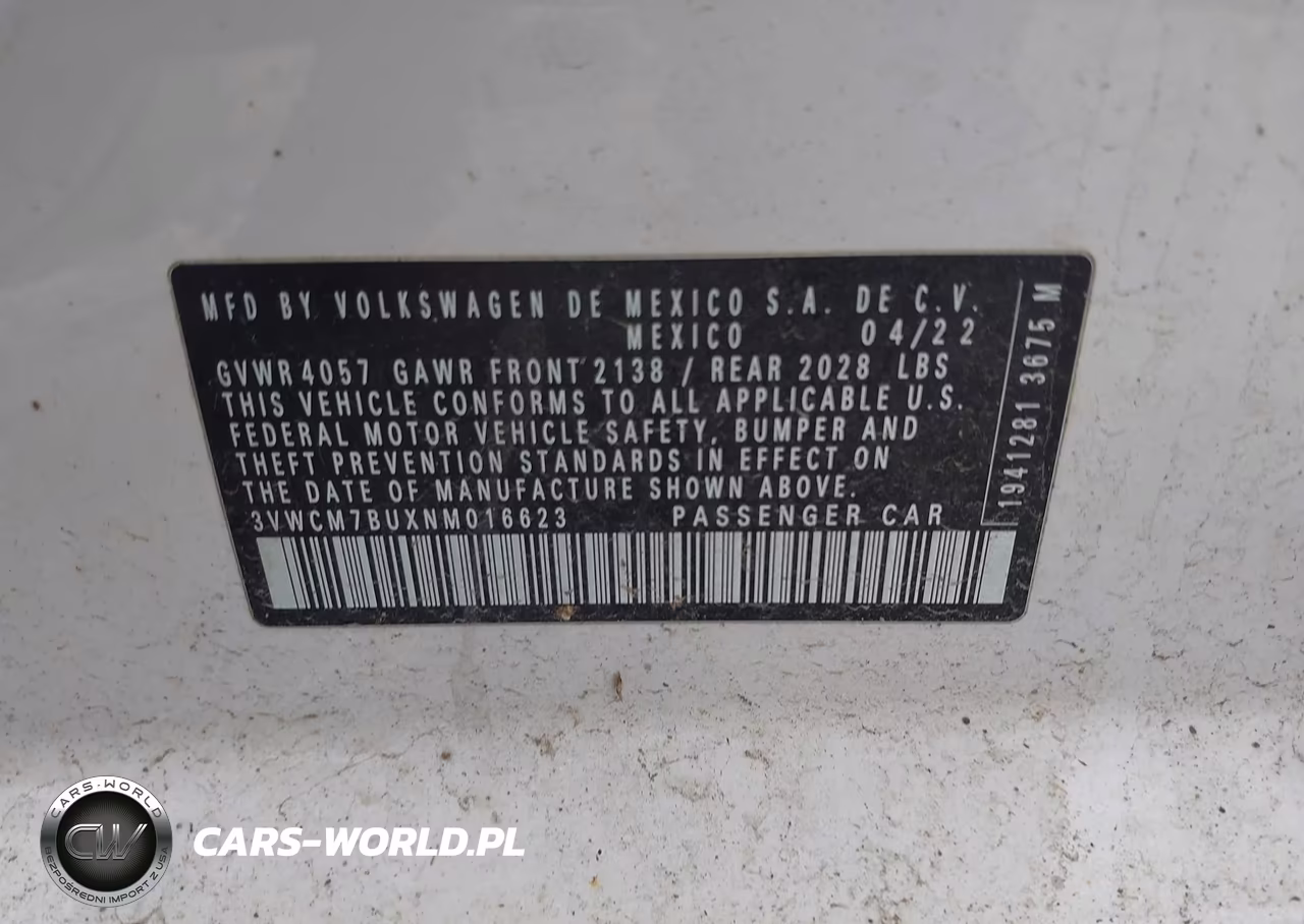 2022 Volkswagen Jetta 1.5T S VIN:3VWCM7BUXNM016623 - 9