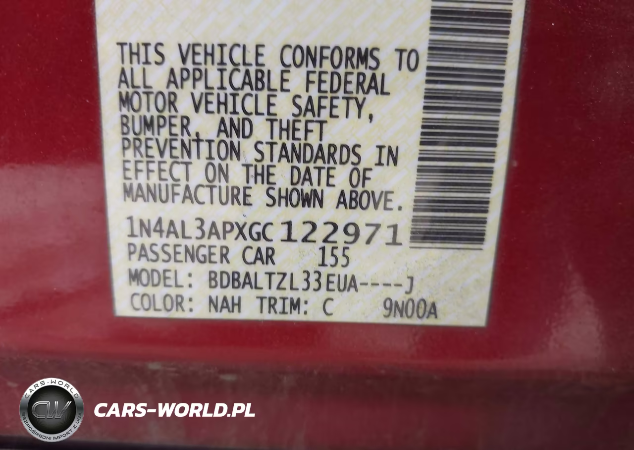 2016 Nissan Altima 2.5 Sl VIN:1N4AL3APXGC122971 - 9