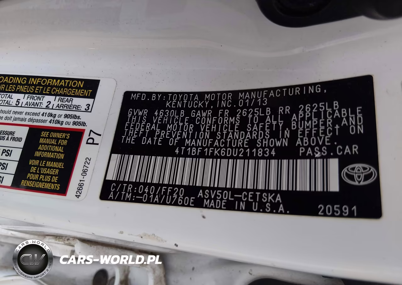 2013 Toyota Camry Se VIN:4T1BF1FK6DU211834 - 9