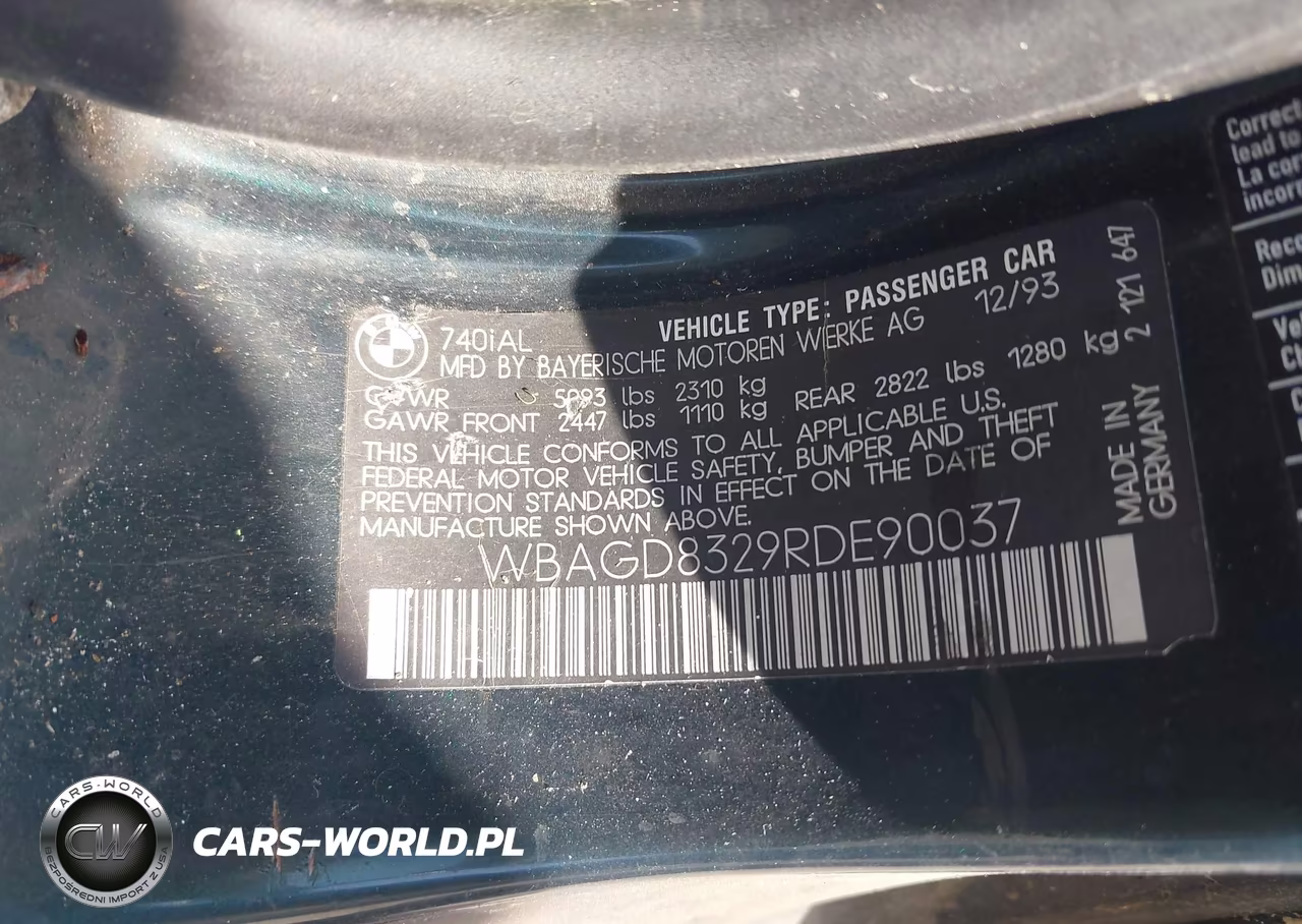 1994 BMW 740 Il Automatic VIN:WBAGD8329RDE90037 - 9