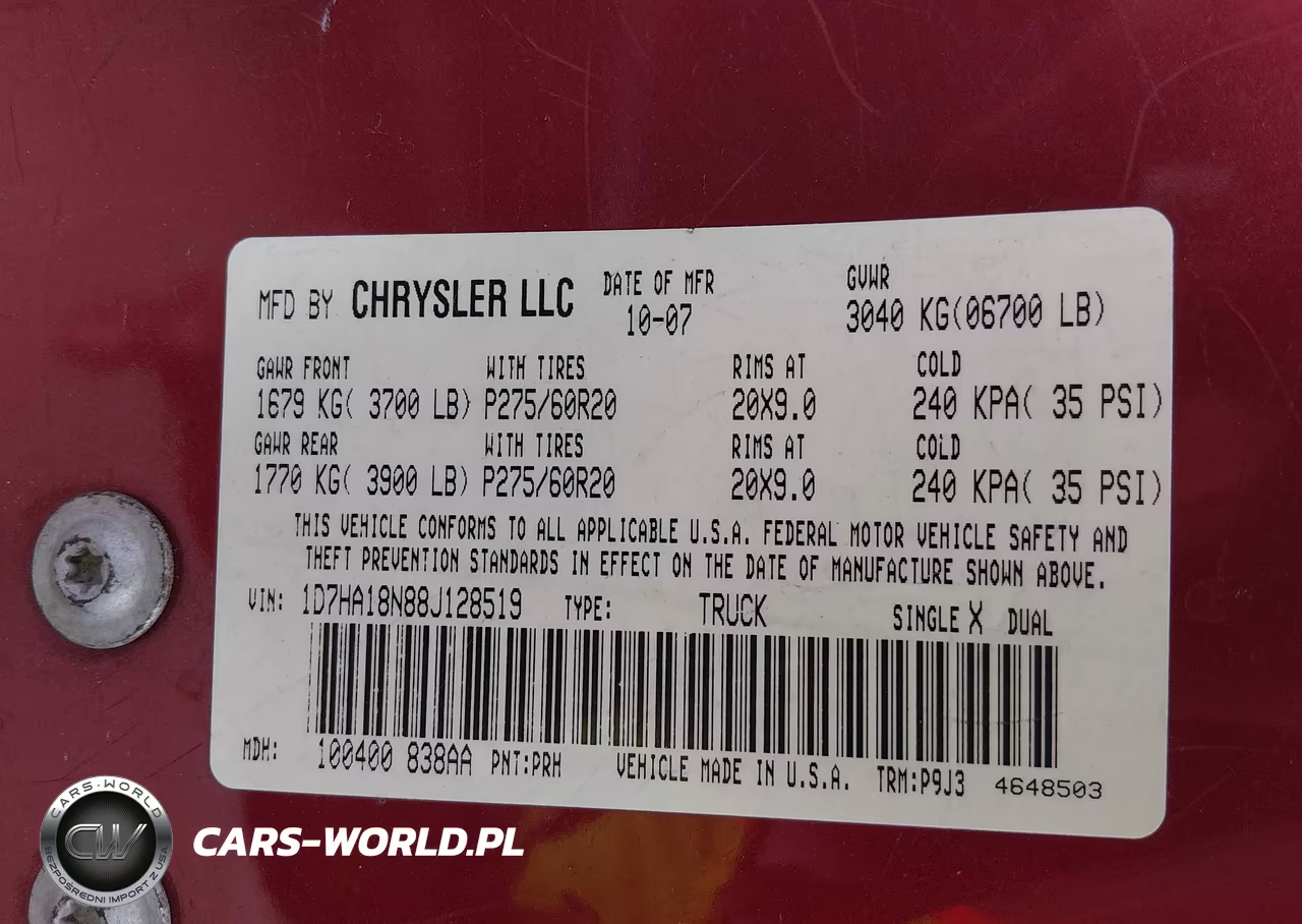 2008 Dodge Ram 1500 Slt VIN:1D7HA18N88J128519 - 9