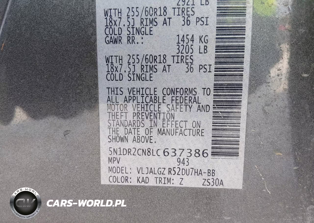 2020 Nissan Pathfinder Sl 2Wd VIN:5N1DR2CN8LC637386 - 9