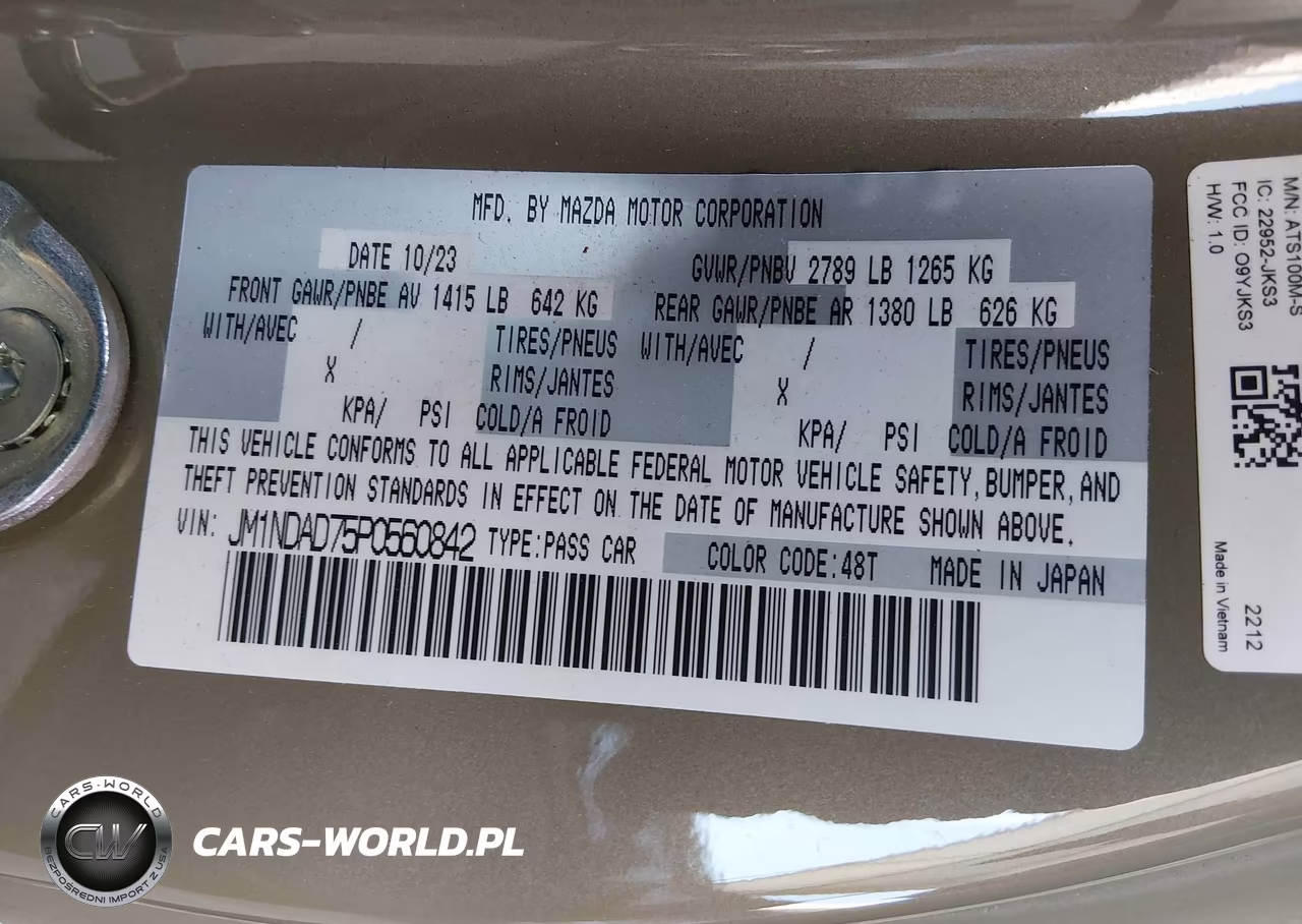 2023 Mazda Mx-5 Miata Grand Touring VIN:JM1NDAD75P0560842 - 9