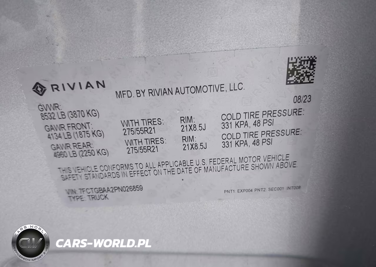 2023 Rivian R1T Adventure-Adventure Dual Motor Large Pack-Adventure Dual Motor Max Pack VIN:7FCTGBAA2PN026859 - 9