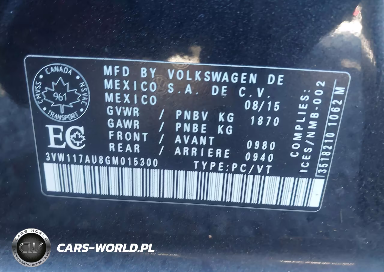 2016 Volkswagen Golf Tsi S 4-Door VIN:3VW117AU8GM015300 - 9