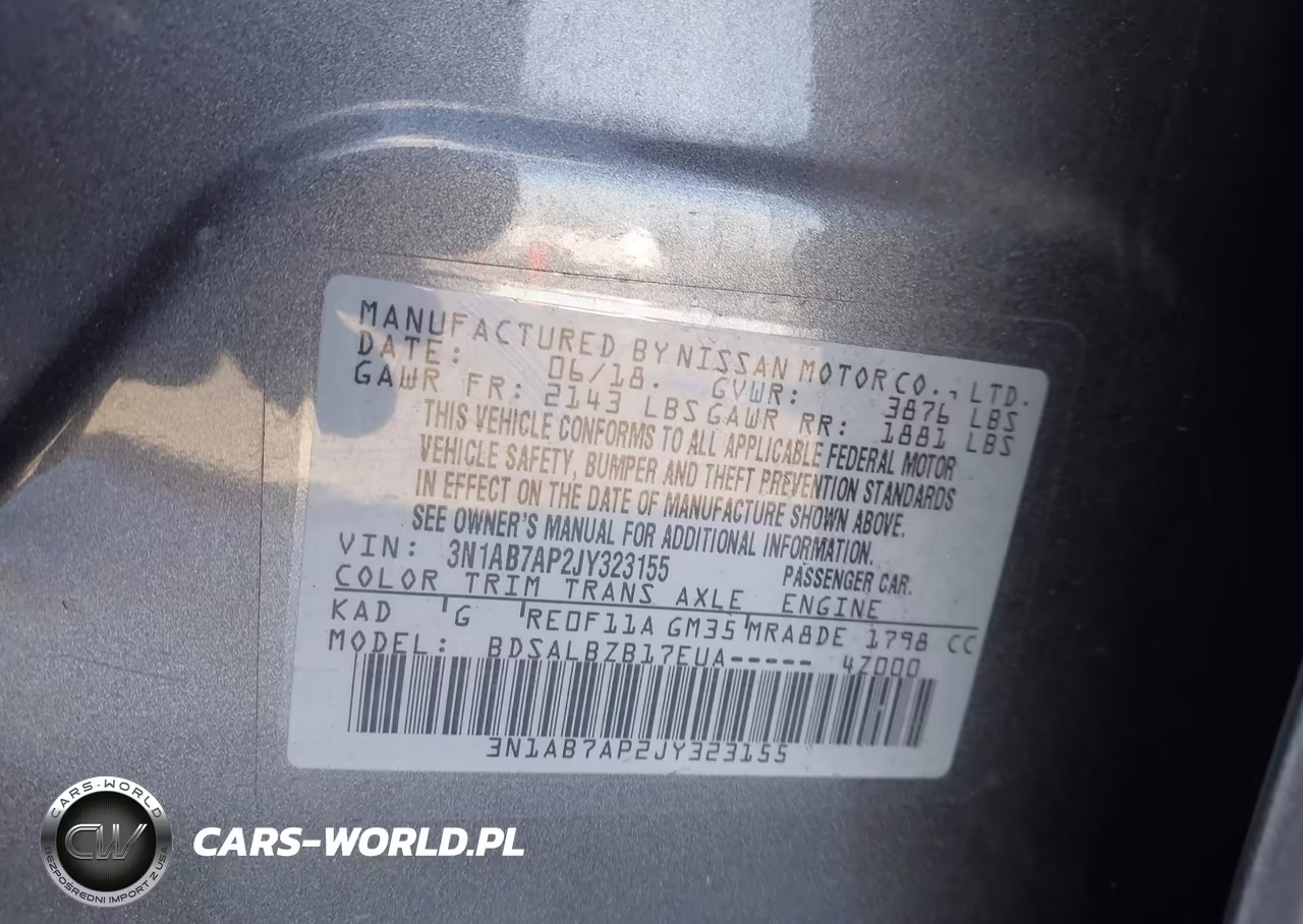 2018 Nissan Sentra S VIN:3N1AB7AP2JY323155 - 9