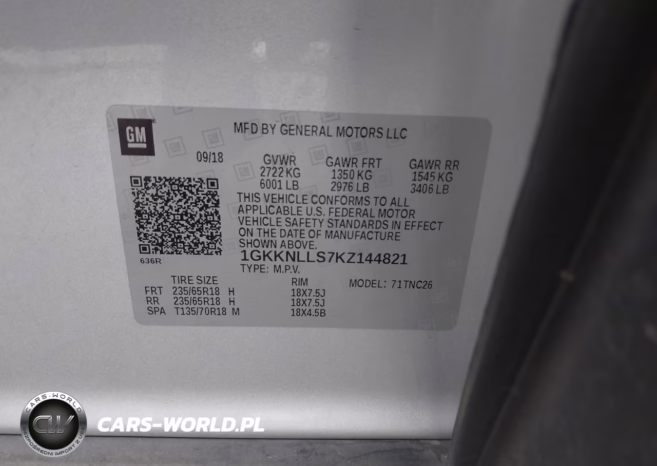 2019 GMC Acadia Sle-2 VIN:1GKKNLLS7KZ144821 - 9