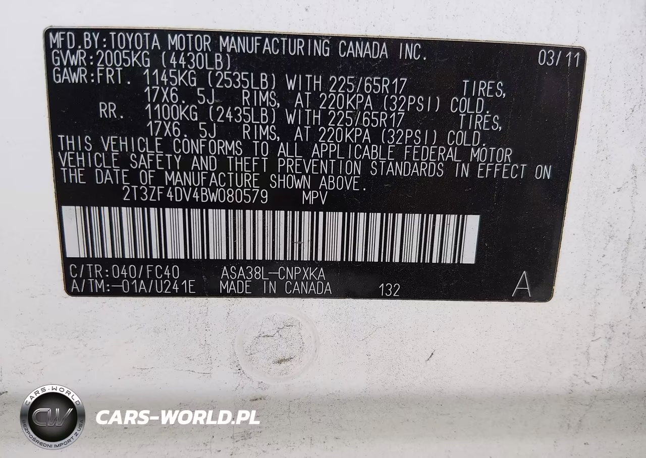 2011 Toyota Rav4 VIN:2T3ZF4DV4BW080579 - 9