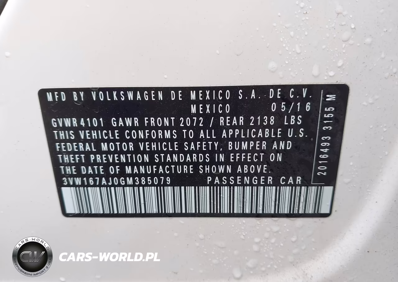 2016 Volkswagen Jetta 1.4T S VIN:3VW167AJ0GM385079 - 9