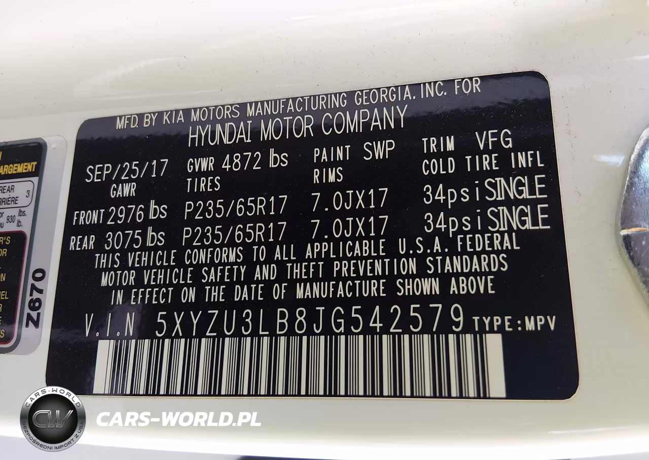 2018 Hyundai Santa Fe Sport 2.4L VIN:5XYZU3LB8JG542579 - 9