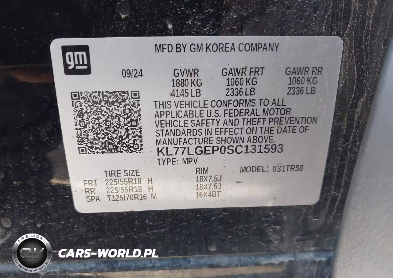 2025 Chevrolet Trax Fwd 1Rs VIN:KL77LGEP0SC131593 - 9