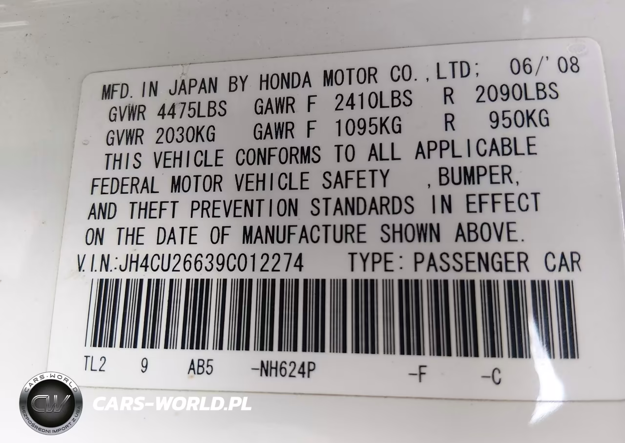 2009 Acura Tsx VIN:JH4CU26639C012274 - 9
