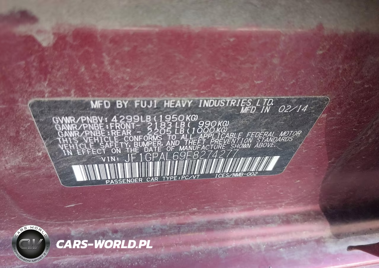 2014 Subaru Impreza 2.0I Sport Premium VIN:JF1GPAL69E8274277 - 9