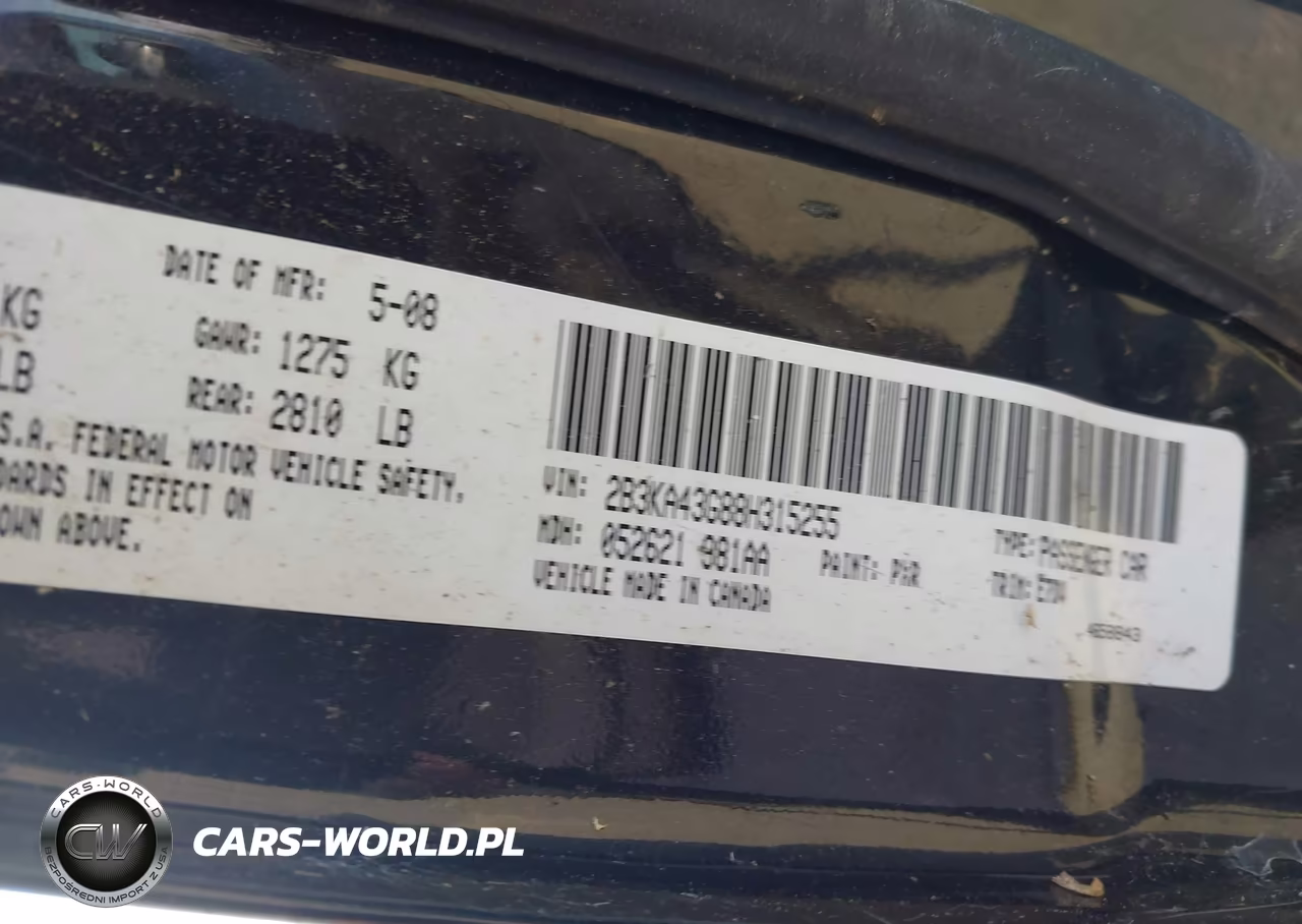 2008 Dodge Charger VIN:2B3KA43G88H315255 - 9