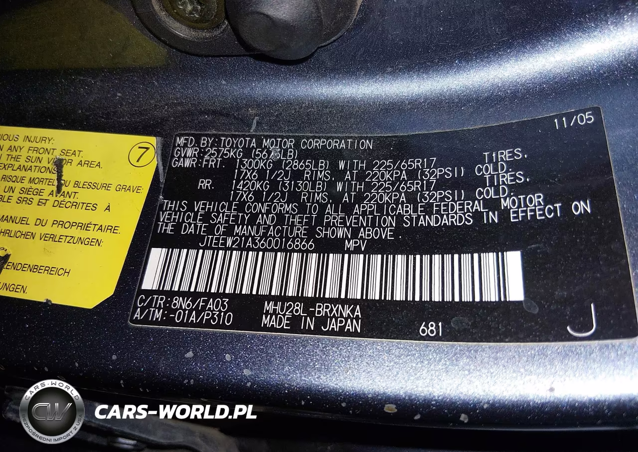 2006 Toyota Highlander Hybrid V6 VIN:JTEEW21A360016866 - 9