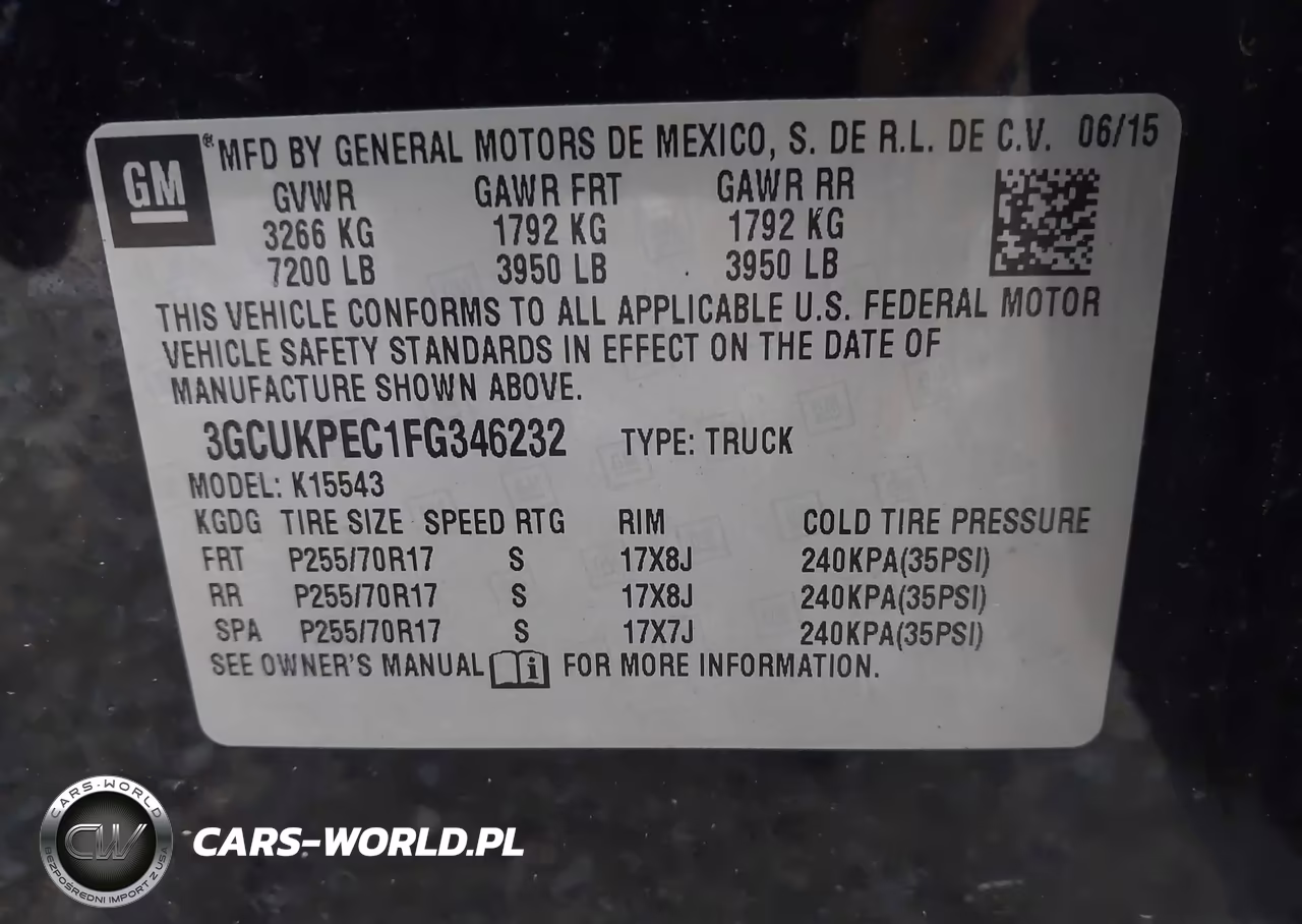 2015 Chevrolet Silverado 1500 Wt VIN:3GCUKPEC1FG346232 - 9