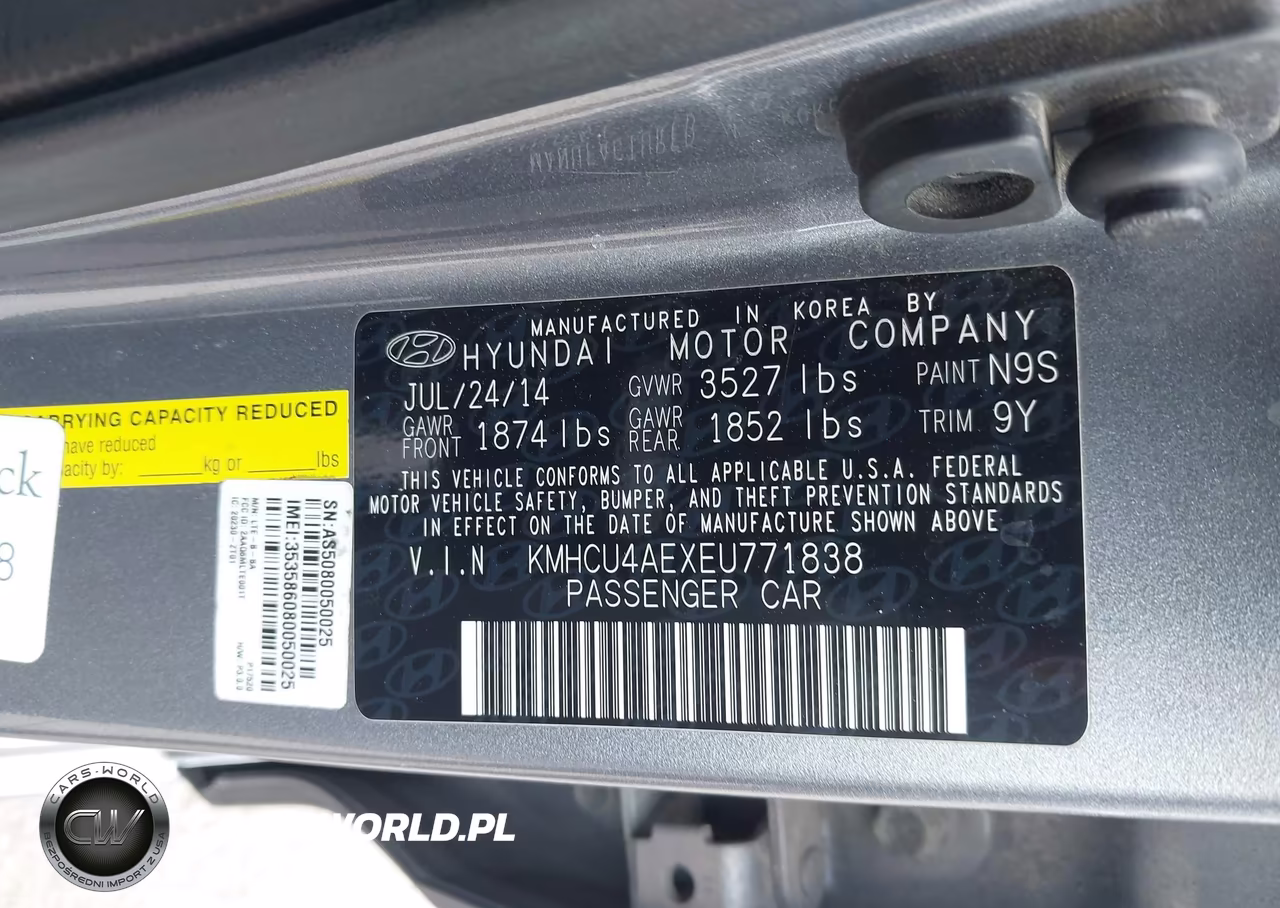 2014 Hyundai Accent Gls VIN:KMHCU4AEXEU771838 - 9