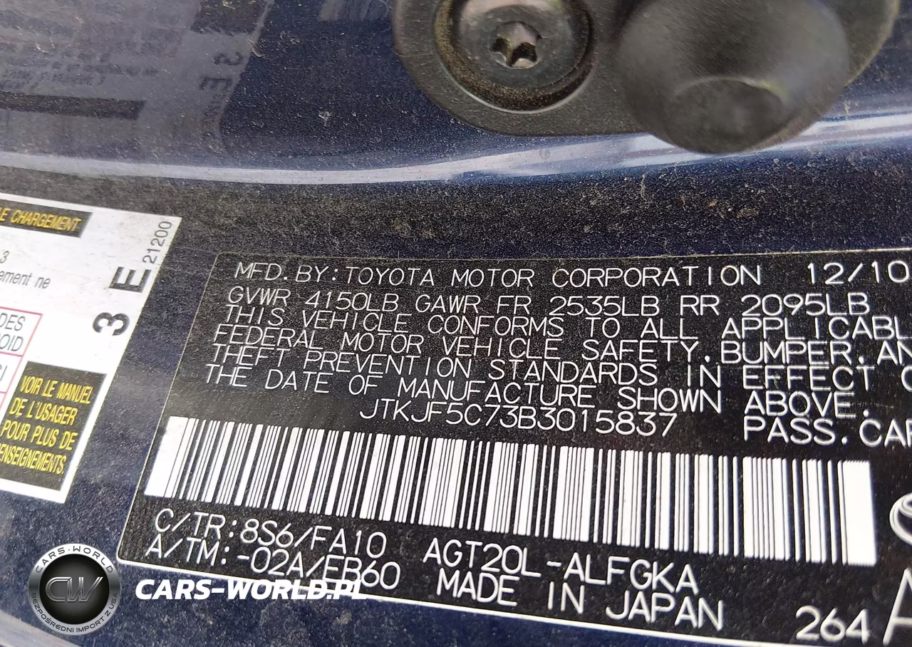 2011 Scion Tc VIN:JTKJF5C73B3015837 - 9