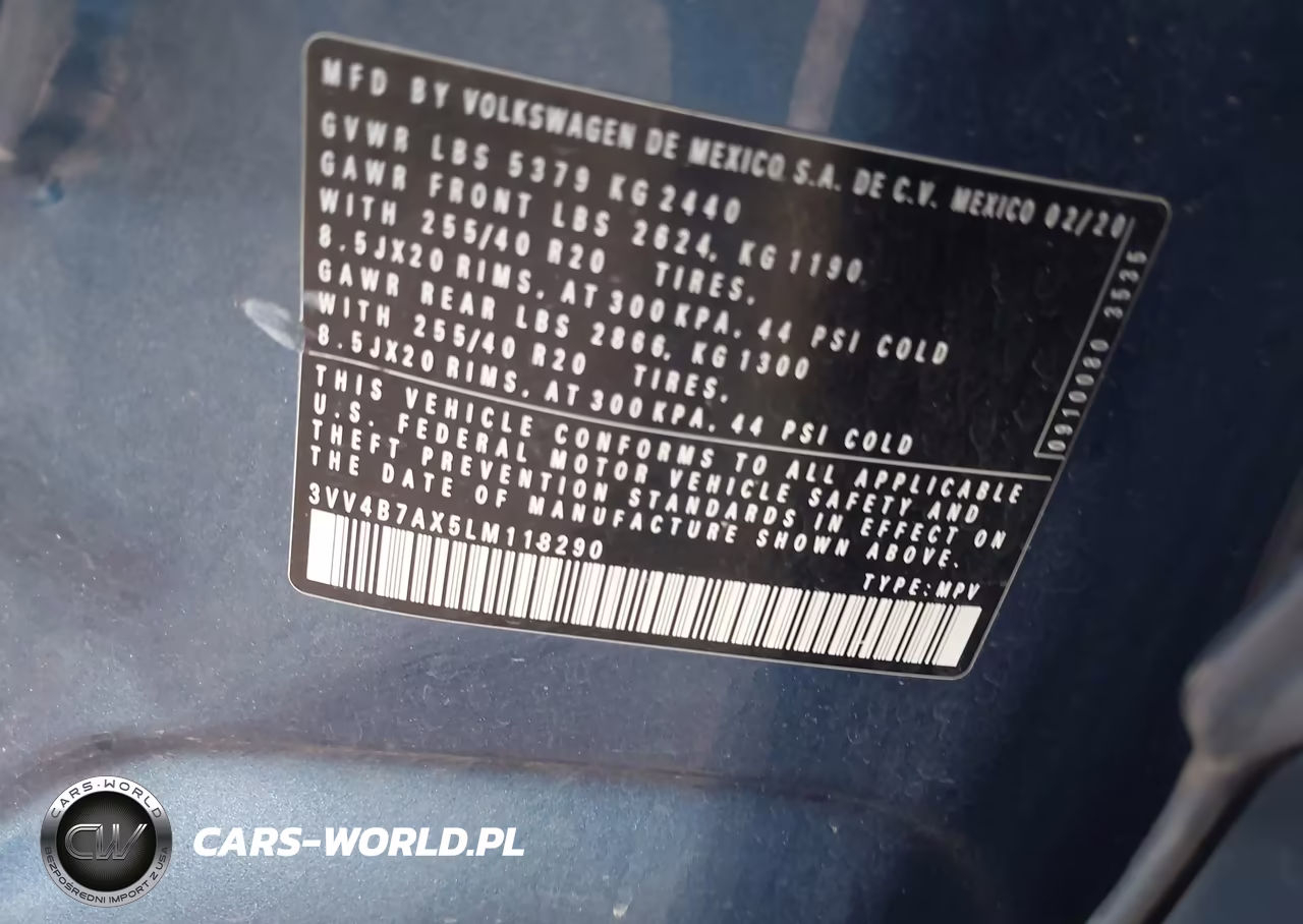 2020 Volkswagen Tiguan 2.0T Sel Premium R-Line VIN:3VV4B7AX5LM118290 - 9