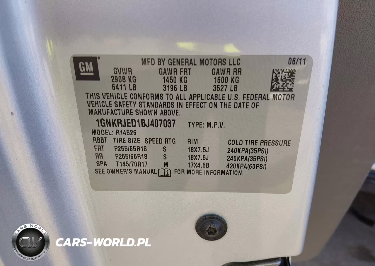 2011 Chevrolet Traverse 2Lt VIN:1GNKRJED1BJ407037 - 9