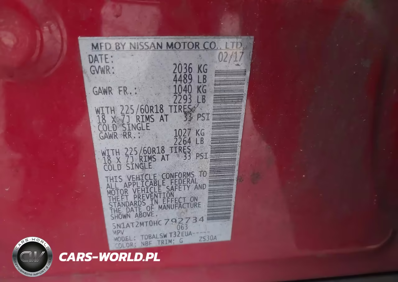 2017 Nissan Rogue Sl VIN:5N1AT2MT0HC792734 - 9