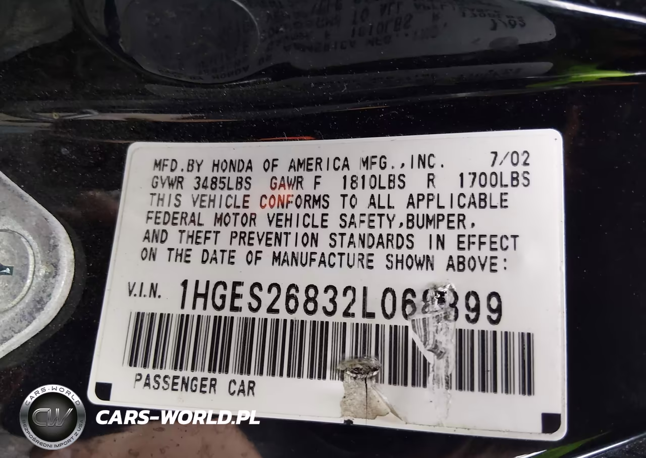 2002 Honda Civic Ex VIN:1HGES26832L068899 - 9