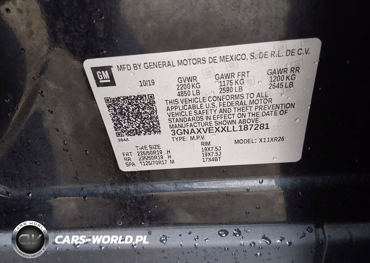 CHEVROLET EQUINOX LT VIN:3GNAXVEXXLL187281 - 9