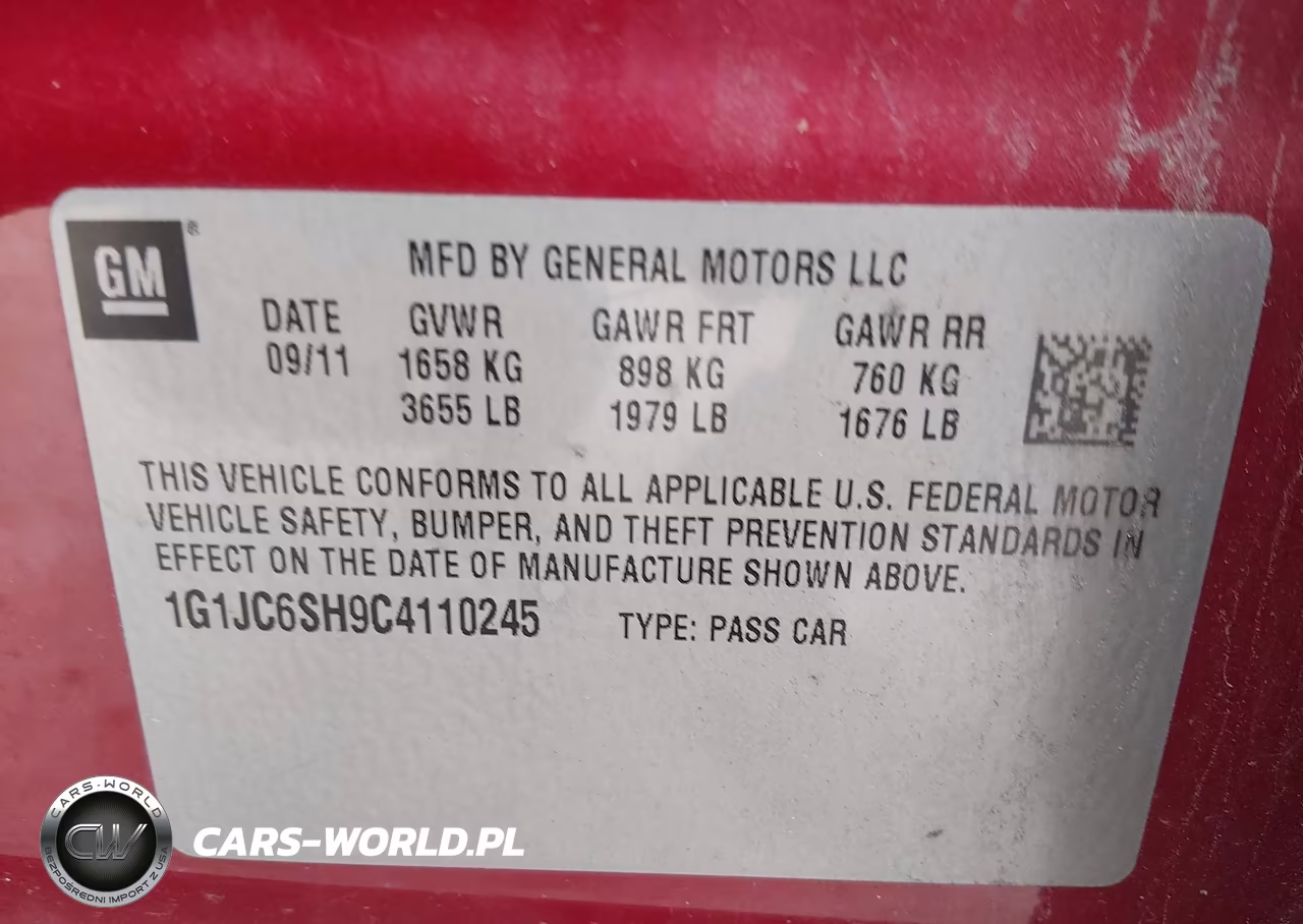 2012 Chevrolet Sonic 2Lt VIN:1G1JC6SH9C4110245 - 9