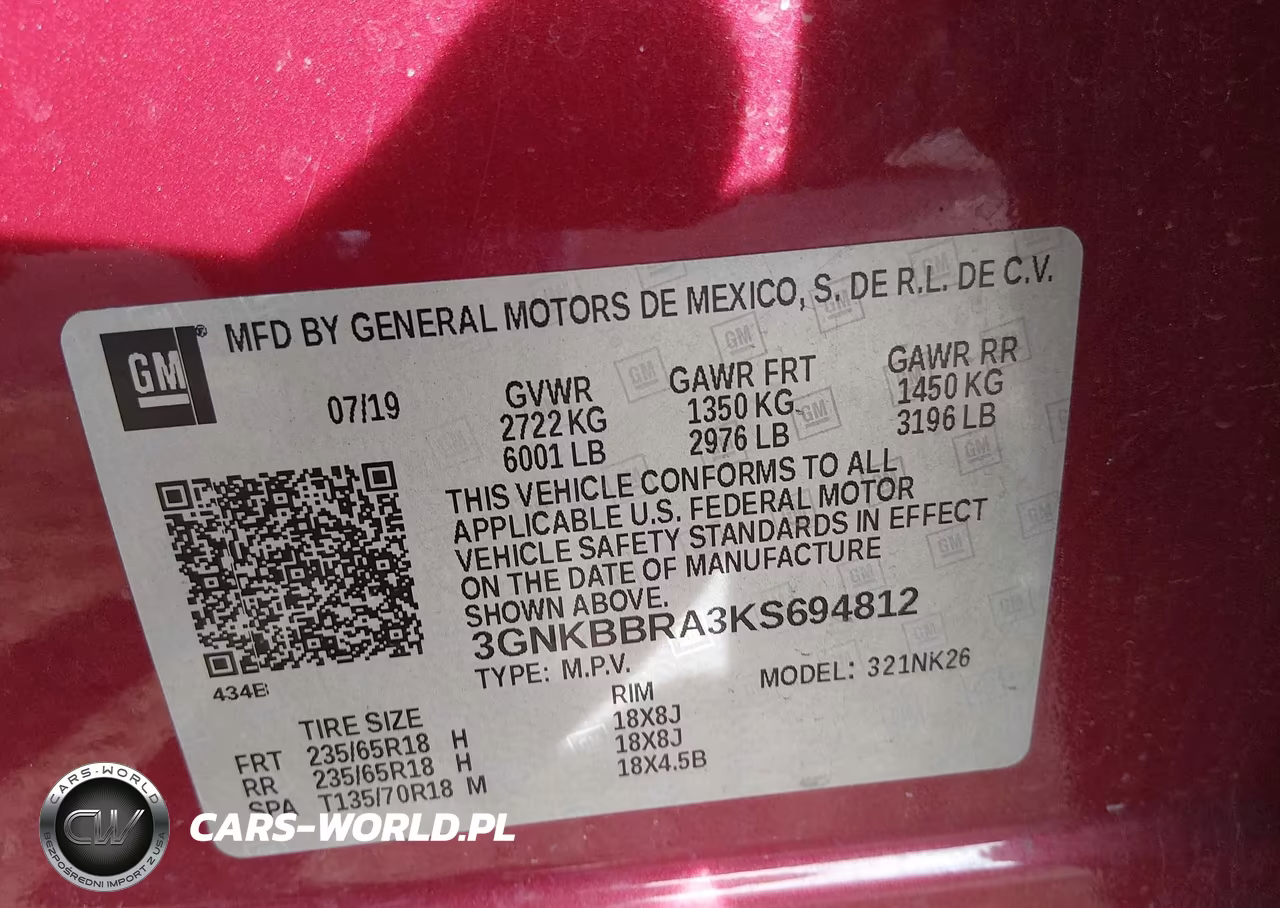 2019 Chevrolet Blazer VIN:3GNKBBRA3KS694812 - 9