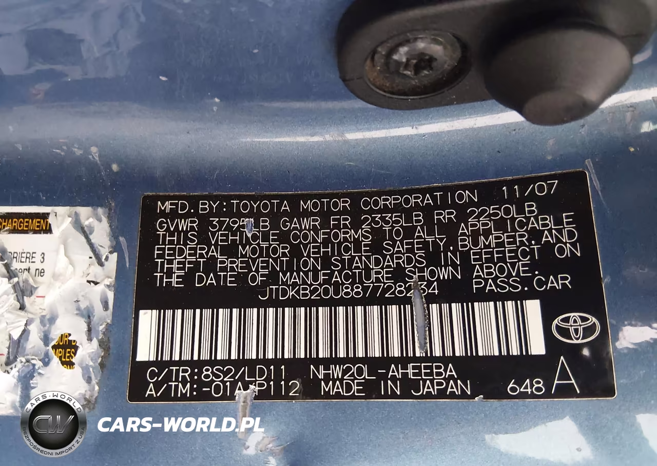 2008 Toyota Prius VIN:JTDKB20U887728234 - 9