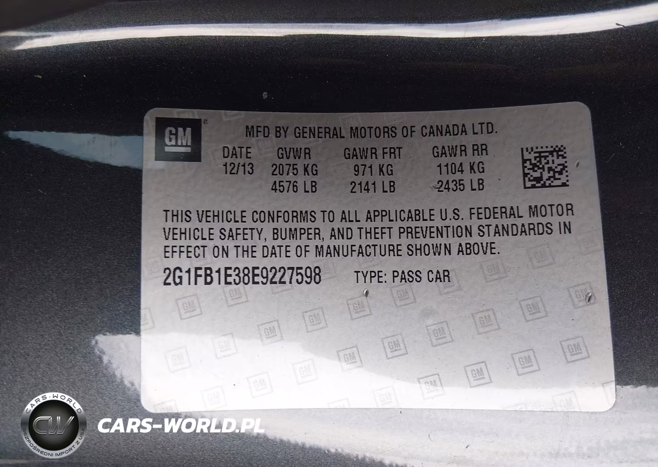 2014 Chevrolet Camaro 1Lt VIN:2G1FB1E38E9227598 - 9