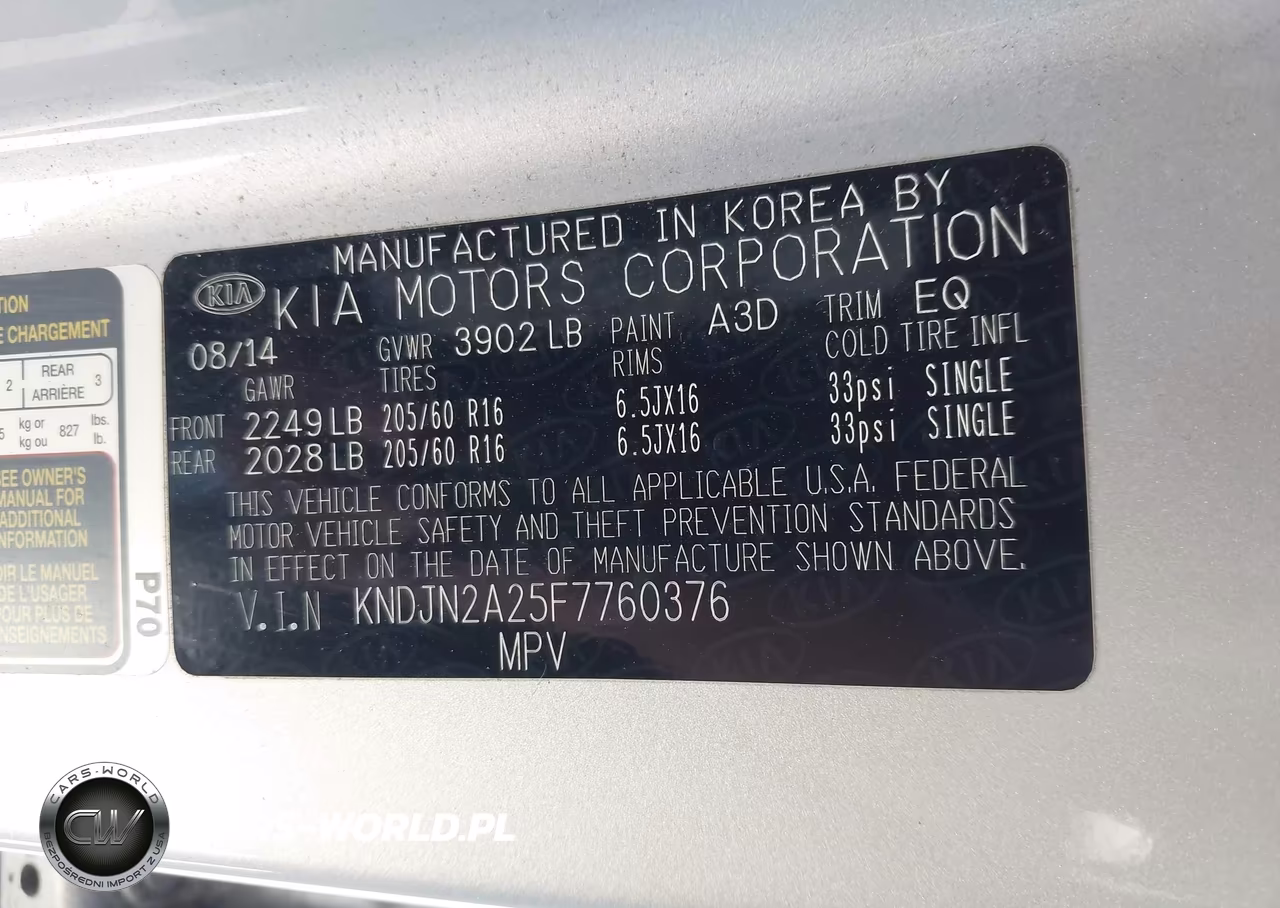 2015 Kia Soul VIN:KNDJN2A25F7760376 - 9
