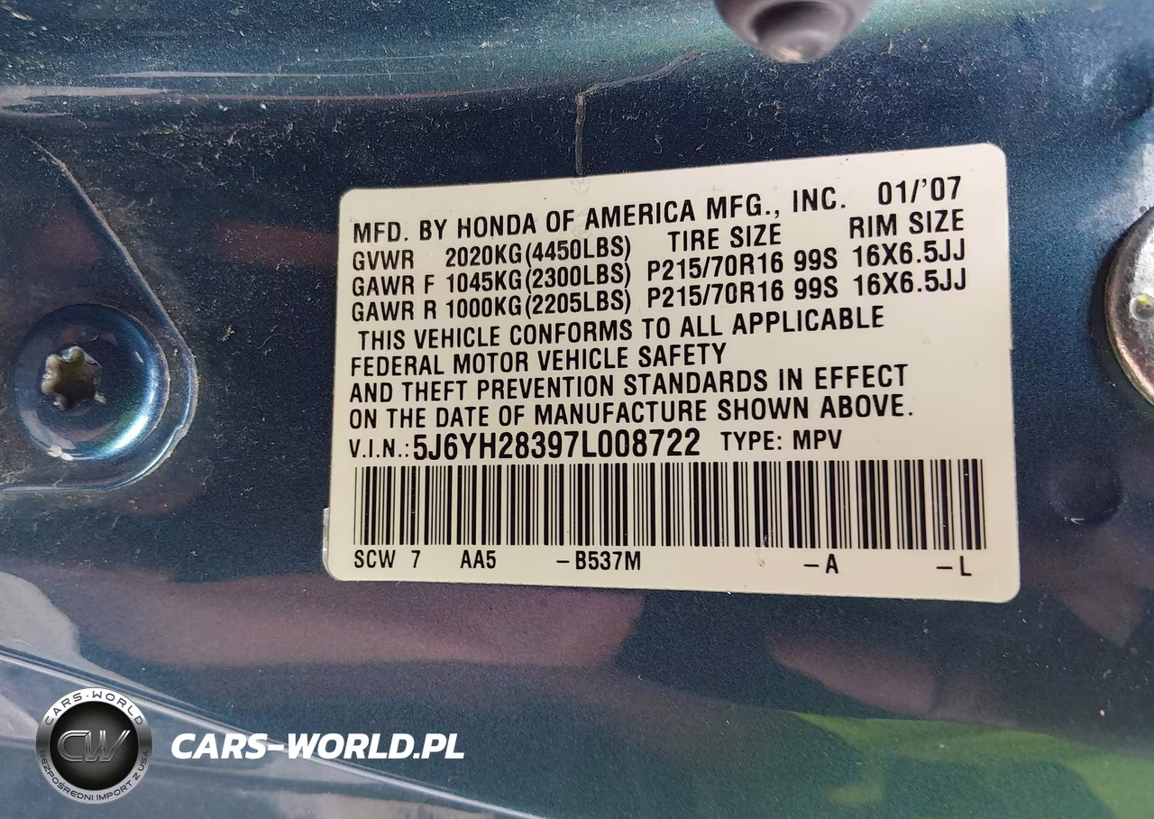 2007 Honda Element Lx VIN:5J6YH28397L008722 - 9