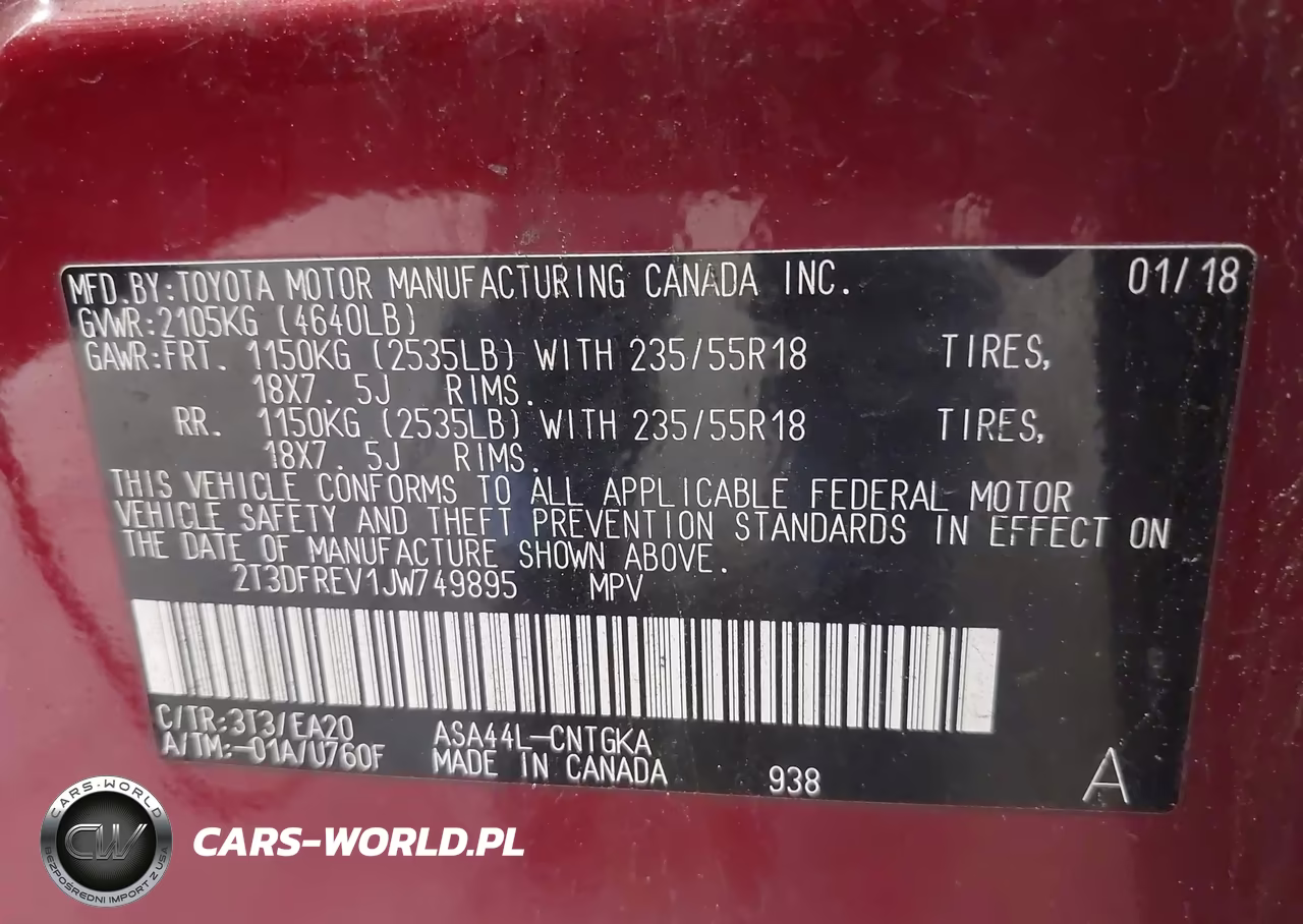 2018 Toyota Rav4 Limited VIN:2T3DFREV1JW749895 - 9