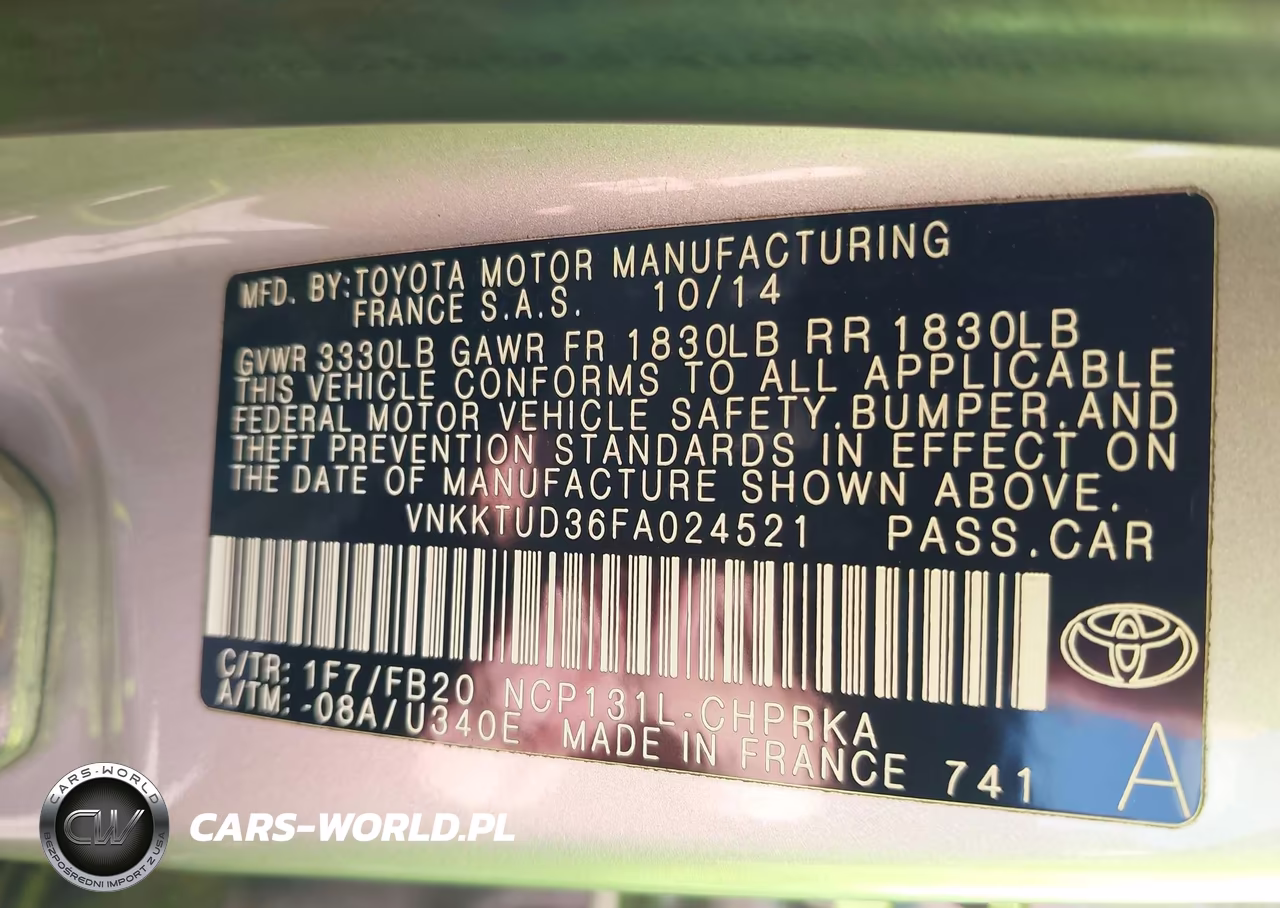 2015 Toyota Yaris Le VIN:VNKKTUD36FA024521 - 9
