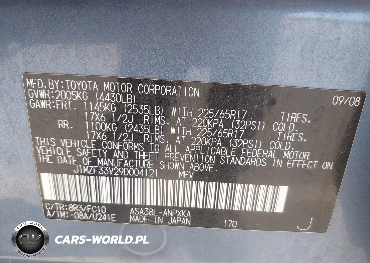 2009 Toyota Rav4 VIN:JTMZF33V29D004121 - 9